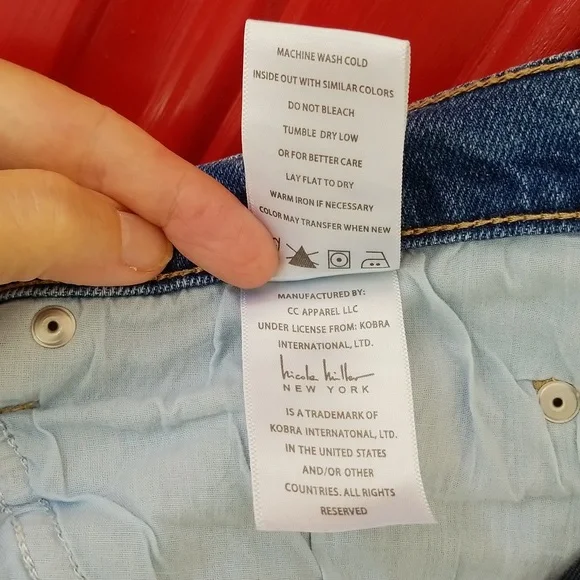 Super Deal! Nicole Miller Nomad High Rise Relaxed Boyfriend jeans, size 12 - Picture 6 of 6